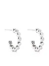 Pragnell 18kt White Gold Bohemia Diamond Hoop Earrings In Silver
