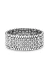 Pragnell 18kt White Gold Bohemia Diamond Wide Bangle In Silver