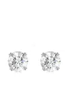 Pragnell 18kt White Gold Diamond Windsor Stud Earrings In Silver
