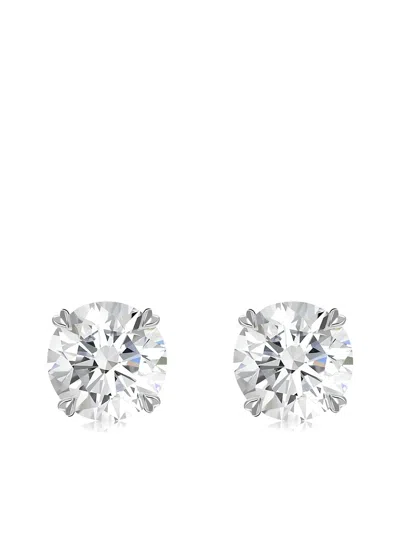Pragnell 18kt White Gold Diamond Windsor Stud Earrings In Silver