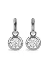 Pragnell 18kt White Gold Large Skimming Stone Diamond Drop Earrings In White