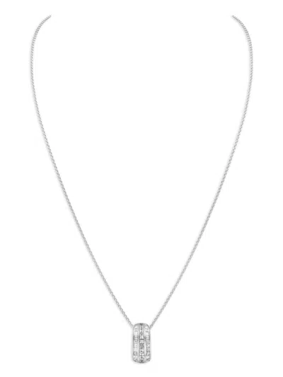 Pragnell 18kt White Gold Manhattan Diamond Necklace In Silver