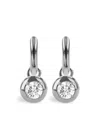 Pragnell 18kt White Gold Skimming Stone Diamond Drop Earrings In White