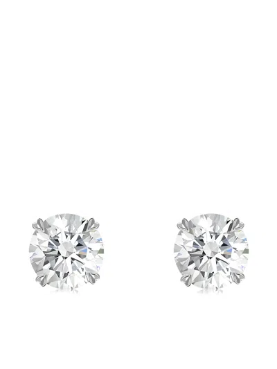 Pragnell 18kt White Gold Windsor Diamond Studs In Silver