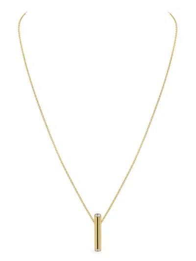 Pragnell 18kt Yellow Gold Eclipse Diamond Drop Necklace
