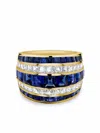 Pragnell 18kt Yellow Gold Manhattan Classic Sapphire And Diamond Ring In Gold