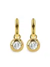 Pragnell 18kt Yellow Gold Small Skimming Stone Diamond Drop Earrings In Gold