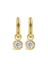 Pragnell Sundance Diamond Drop Hoop Earrings 0.41ct In 18ct Yellow Gold In Gold
