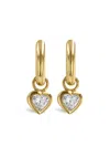 Pragnell Sundance Heart Diamond Hoop Drop Earrings 0.40ct In 18ct Yellow Gold In Gold