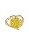Pragnell 18kt Yellow Gold Wildflower Honeysuckle Diamond Ring In Gold