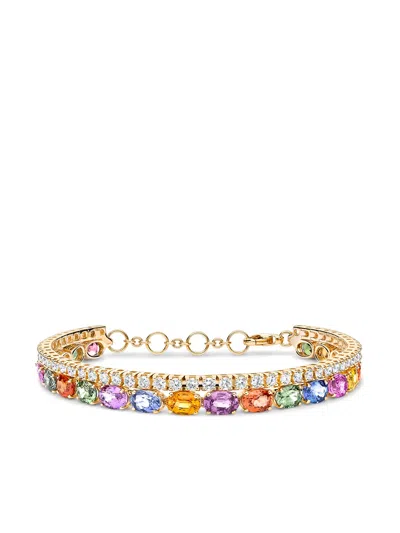 Pragnell Rainbow Two-row Bracelet In Pink