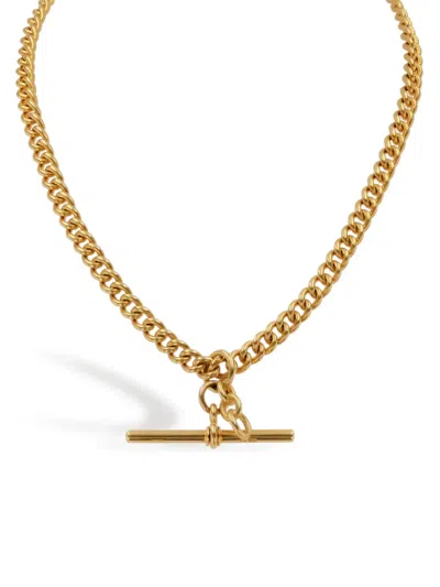 Pre-owned Pragnell Vintage 1800s 18kt Yellow Gold Double Albert Chain Necklace