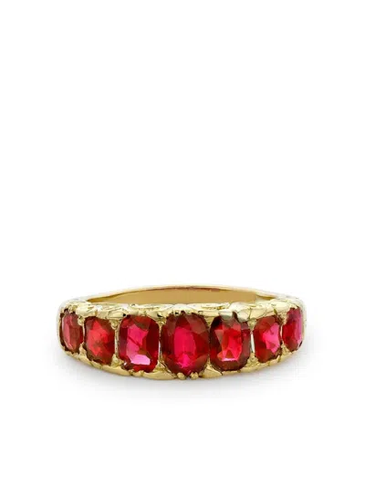 Pre-owned Pragnell Vintage 1837-1890 18kt Yellow Gold Ruby Ring