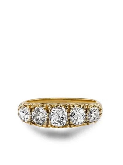 Pre-owned Pragnell Vintage 18kt Yellow Gold Antique Inspired Diamond Ring