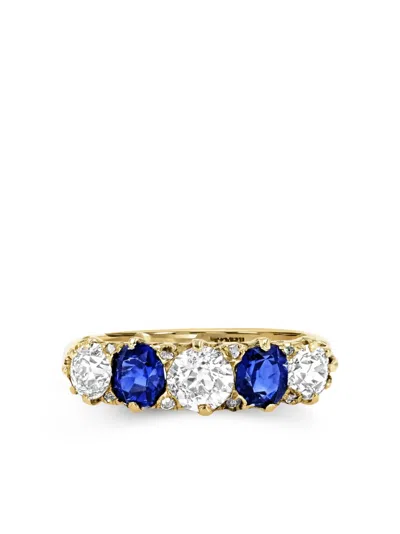 Pragnell Vintage 18kt Yellow Gold Sapphire And Diamond Ring