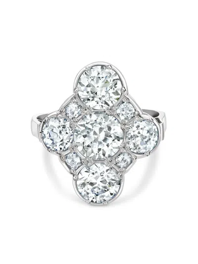 Pre-owned Pragnell Vintage 1911-1940 Platinum Diamond Ring In Silver