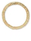 Pragnell Vintage 1980s 18kt Yellow Gold Crescent Moon Fancy Link Collar Necklace In Gold