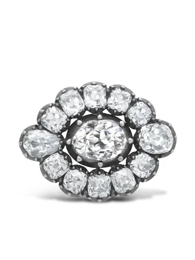 Pre-owned Pragnell Vintage Late Georgian  Diamond Brooch In Silver