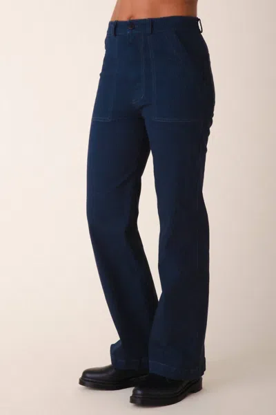 Prairie Underground High Rise Long Smithy Pant In Atlantic In Yellow