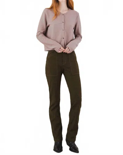 Prairie Underground Surface Button Front Cardigan In Mauve Mist In Beige