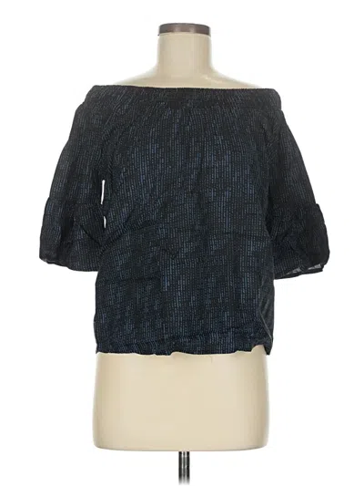 Pre-owned Prana 3/4 Sleeve Blouse In Blue