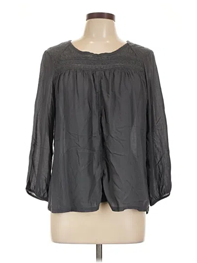 Pre-owned Prana 3/4 Sleeve Blouse In Gray