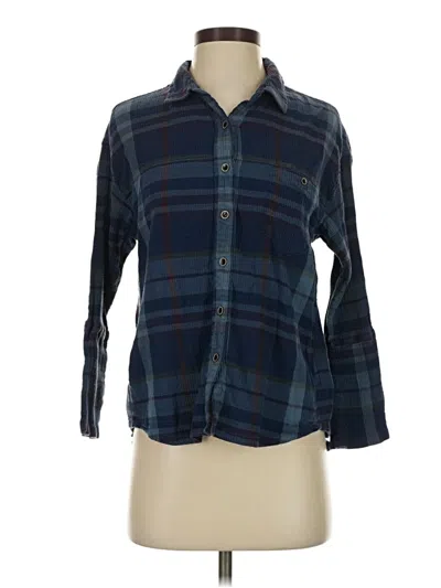 Pre-owned Prana 3/4 Sleeve Button Down Shirt In Blue