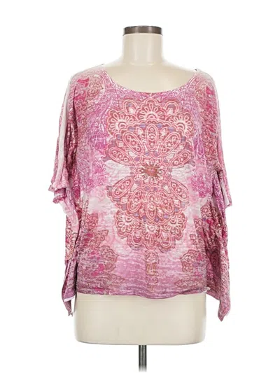 Pre-owned Prana 3/4 Sleeve T-shirt In Pink