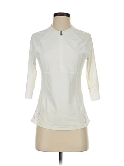 Pre-owned Prana 3/4 Sleeve T-shirt In White