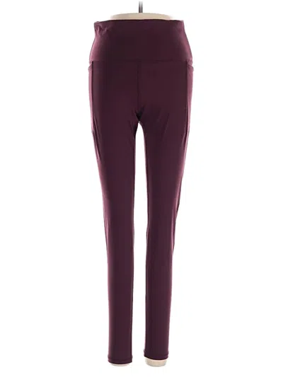 Pre-owned Prana Active Pants In Burgundy