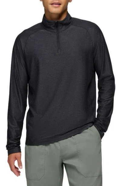Prana Altitude Tracker Performance Quarter Zip In Black