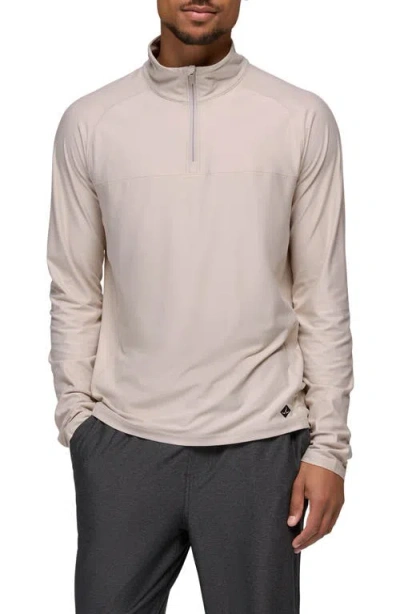 Prana Altitude Tracker Performance Quarter Zip In White
