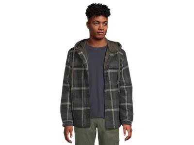 Prana Asgard Hooded Flannel Shirt In Green