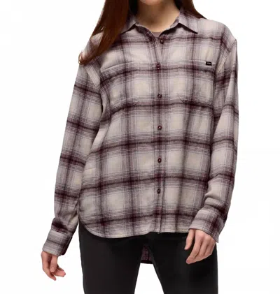 Prana Cabin Core Flannel Shirt In Almond In Multi