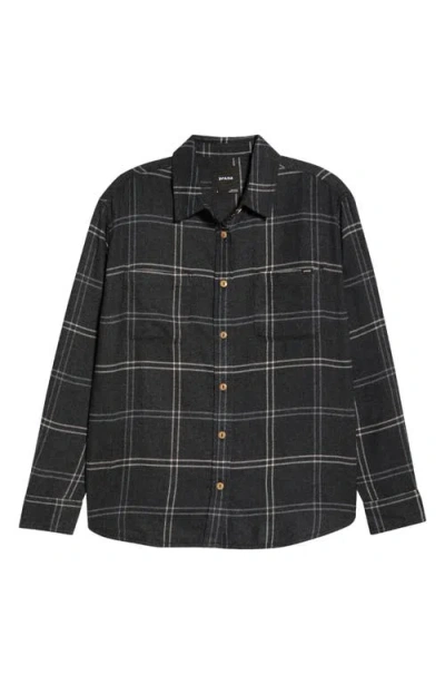 Prana Cabin Core Plaid Flannel Shirt In Black