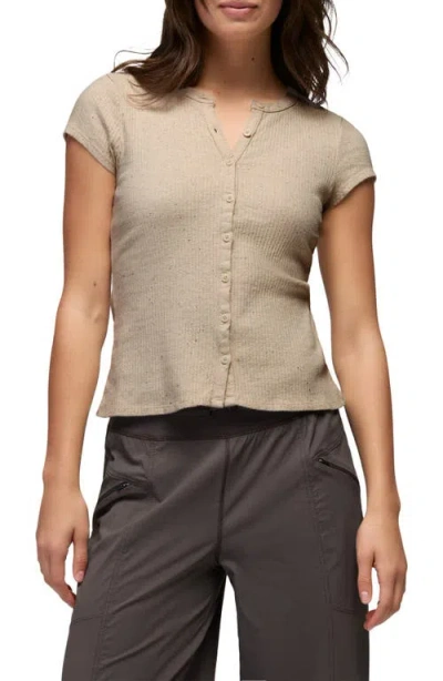 Prana Cambria Cove Stretch Organic Cotton Cardigan In Neutral