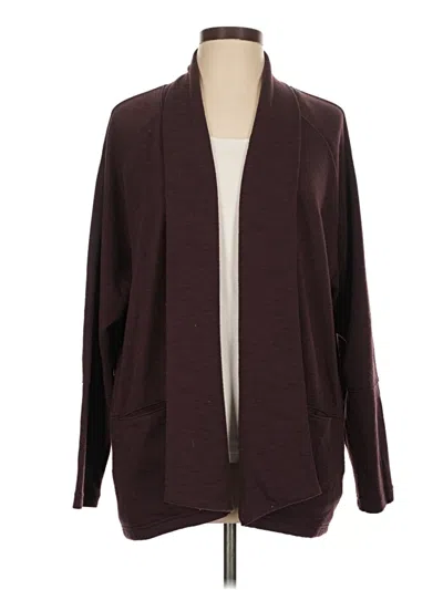 Pre-owned Prana Cardigan Sweater In Burgundy