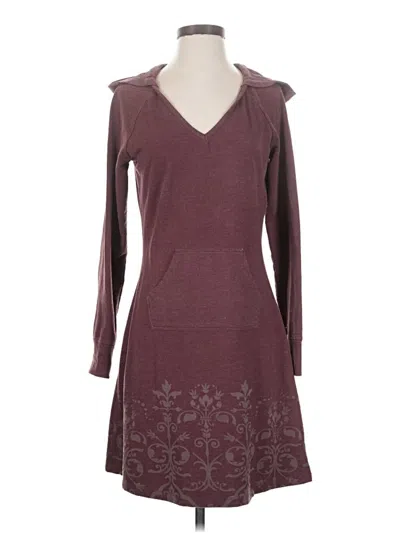 Pre-owned Prana Casual Dress In Burgundy