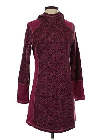 Pre-owned Prana Casual Dress In Burgundy