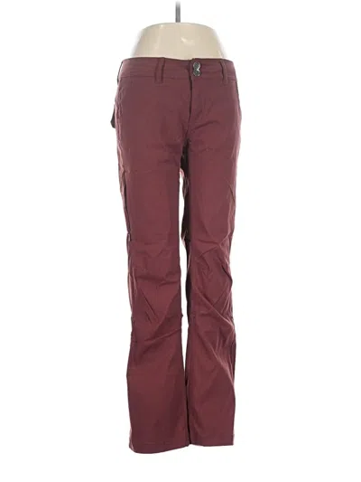 Pre-owned Prana Casual Pants In Burgundy