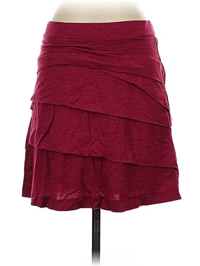 Pre-owned Prana Casual Skirt In Burgundy