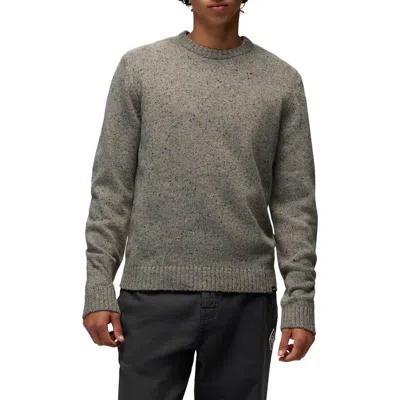 Prana Coupeville Ombré Donegal Crewneck Sweater In Heather Grey