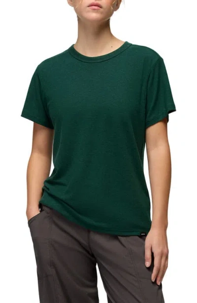 Prana Cozy Up Crewneck T-shirt In Green