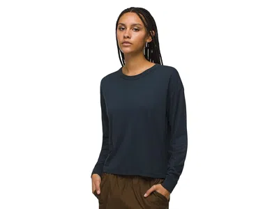 Prana Cozy Up Long Sleeve Crew In Blue