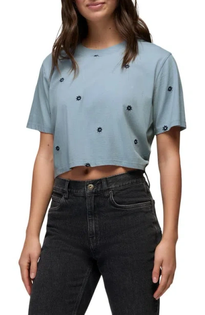 Prana Daisy Embroidered Crop Top In Blue