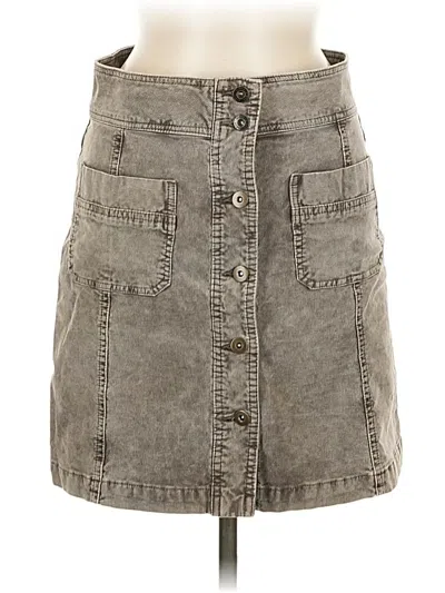 Pre-owned Prana Denim Skirt In Gray