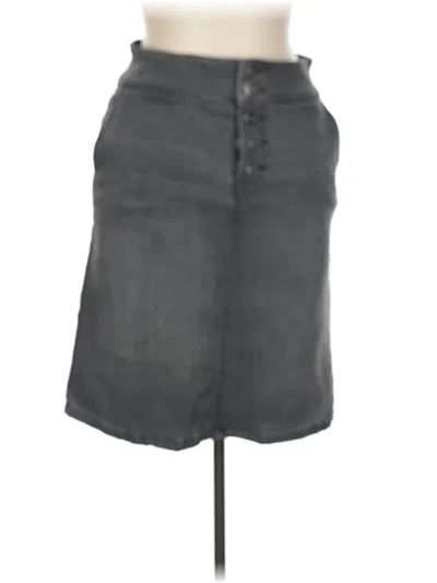 Pre-owned Prana Denim Skirt In Gray
