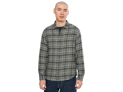 Prana Dolberg Flannel Shirt Men's Long Sleeve Button Up Black: Xl In Multi