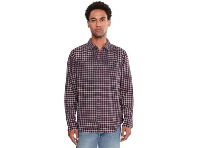 Prana Dolberg Flannel Shirt Men's Long Sleeve Button Up Red Ochre: Md In Purple