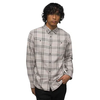 Prana Dolberg Shirt Men's Large Gray Plaid Flannel 100% Organic Cotton Erk542 In Grey